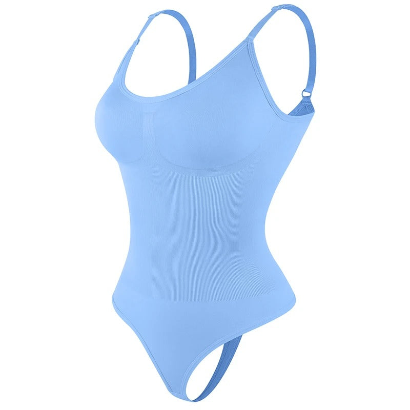Seamless Shapewear Bodysuit with Adjustable Straps – Tummy Control & Natural Lift