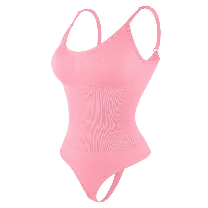 Seamless Shapewear Bodysuit with Adjustable Straps – Tummy Control & Natural Lift