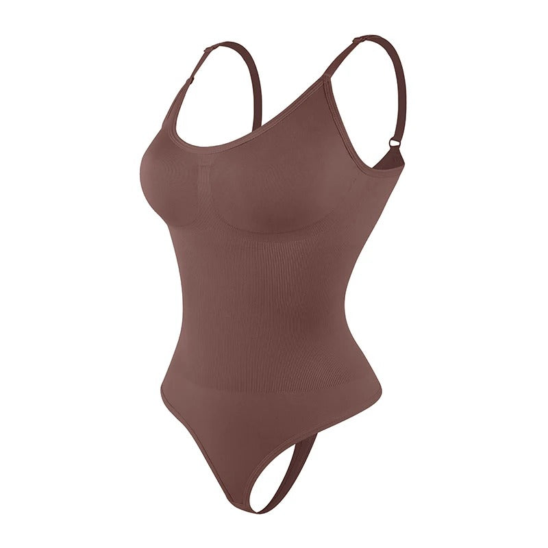 Seamless Shapewear Bodysuit with Adjustable Straps – Tummy Control & Natural Lift