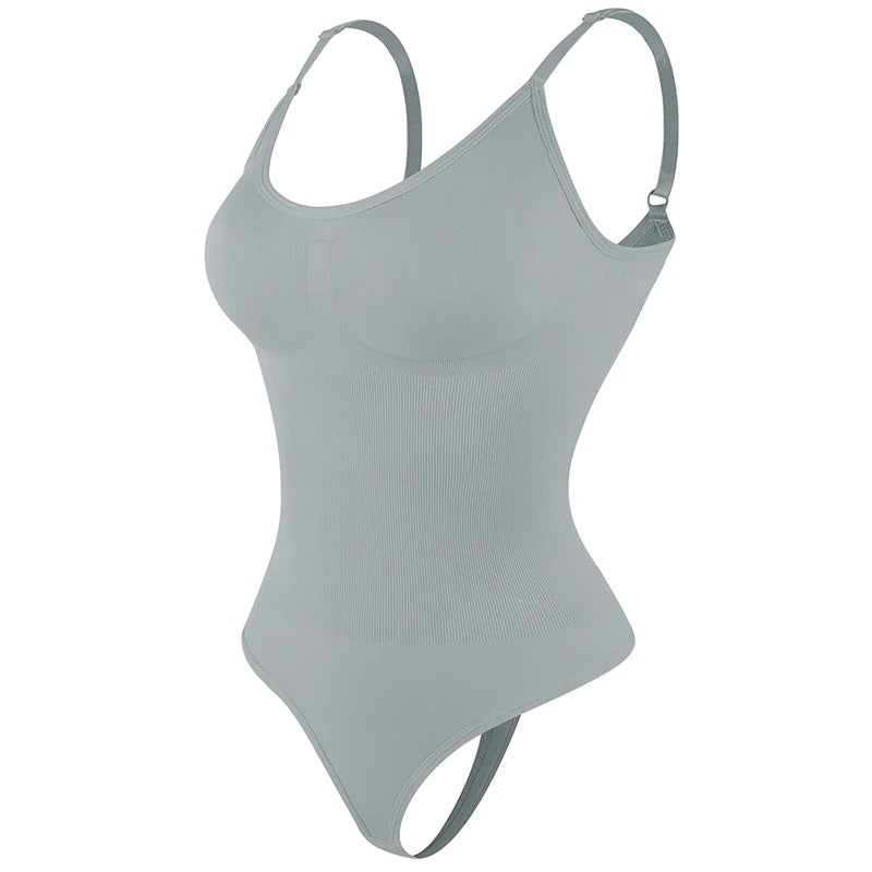 Seamless Shapewear Bodysuit with Adjustable Straps – Tummy Control & Natural Lift