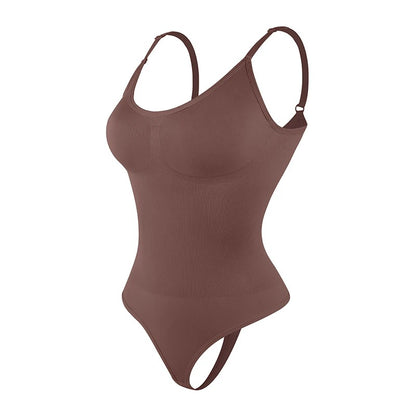 Seamless Shapewear Bodysuit with Adjustable Straps – Tummy Control & Natural Lift